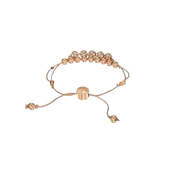 GUESS Gold-Tone Two Row Beaded Slider Bracelet