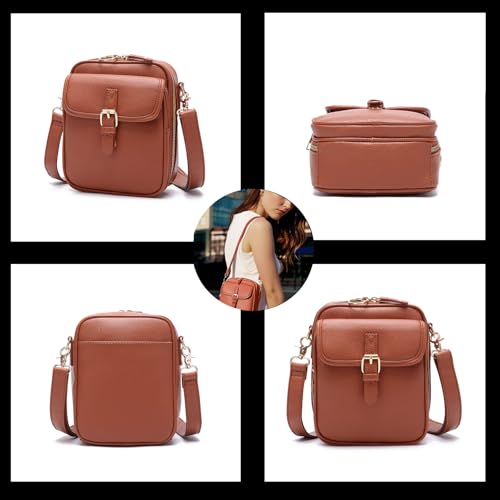 Comebybuy Purse Vintage Mini Messenger Bag, Large Capacity Messenger Bag with Card Slots, Crossbody Bag For Women3