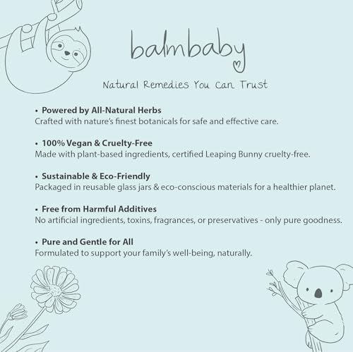 Image of Balm Baby Teething Rescue Kit - Bye Bye Teething Natural Calming Tincture & Topical Teething Oil Rub | Kids Relief for Gum Inflamation & Discomfort - Organic, Herbal and Gentle - Glass Bottles