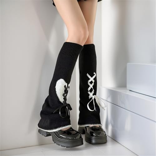 Image of Goth Leg Warmers Women Japanese Gothic Y2k Harajuku Grunge Emo Punk 80s
