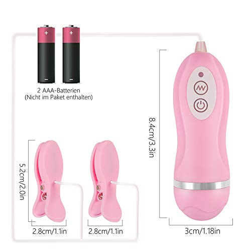 Greenpinecone Nippelklemmen, vibratoren, voor clitoris en G-spot-stimulatie, siliconen, dubbele motor, tepelklemmen met 10 vibratiemodi, borststimulatoren, erotiek SM, seksspeelgoed voor vrouwen, mannen - Afbeelding 3