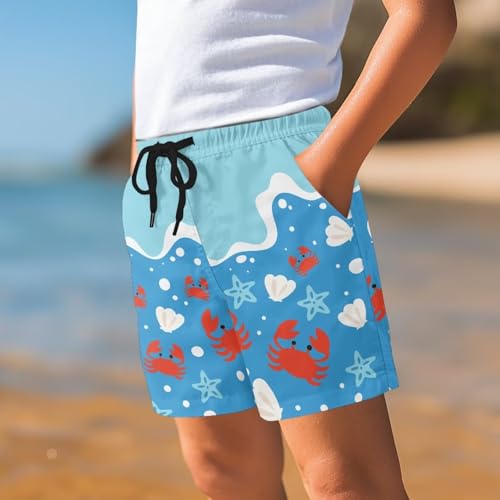 Little Boys Quick Dry Beach Board Shorts Kids Cartoon Swim Trunk Swimsuit Beach Shorts for Boy Teens3