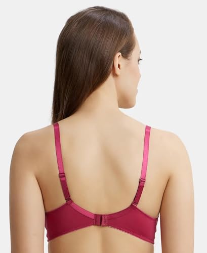 Image of Jockey 1819 Women's Wirefree Padded Microfiber Nylon Elastane Stretch Full Coverage Multiway Styling T-Shirt Bra with Magic Under Cup