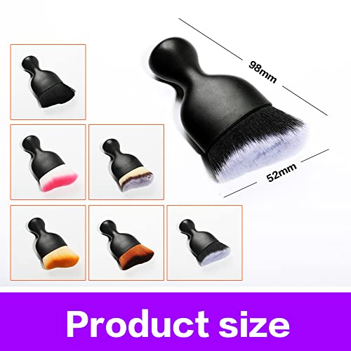 Image of AOCISKA Car Interior Detailing Brush,Soft Bristle Cleaning Brush Car Detailing Brush Dusting Brush,Car Interior Cleaning Tool,Auto Detail Brush Car Dash Duster Brush (Brown with Cap)