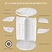 HEMTROY Makeup Organizer 360 rotating, Adjustable Skincare Organizers with Brush Holder, Cosmetics Display Cases for Vanity Bathroom Countertop Large Capacity Carousel Make up Caddy Shelf (White)