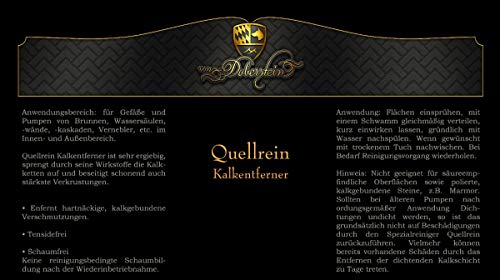 DS Quellrein Limescale Remover 1000 ml Fountain Cleaner for Garden Fountain