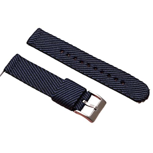 Nylon Braided Watch Straps With 18mm 20mm And 22mm Quick-release Interfaces Are Universal(Blue,20mm)