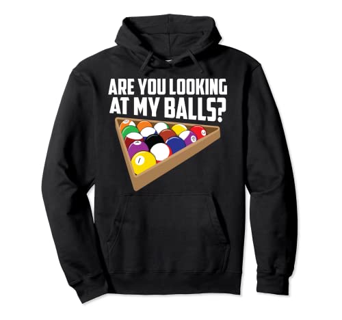 Regalo divertente da biliardo per gli uomini Cool Pool Game Balls Joke Lover Felpa con Cappuccio