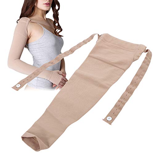 VINGVO Manga elástica para braço, Bege evita inchaço, manga do braço de compressão, 1 peça de manga