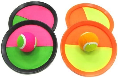 YMCtoys Kids Toys Toss and Catch Ball Set with 4 Paddles 2 Balls Outdoor Games for Kids Beach Pool Yard Games Toys for 3-12 Years Old Boys Girls Kids Adults Family