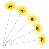 COHEALI 5 Stücke Metall Gartenstecker Garten Blumen Gartendeko Stecker Eisen Sonnenblumen Pflanzenstecker Gartenschilder Dekostecker Blumenstecker Blumentopf Landhaus Terrassen Deko