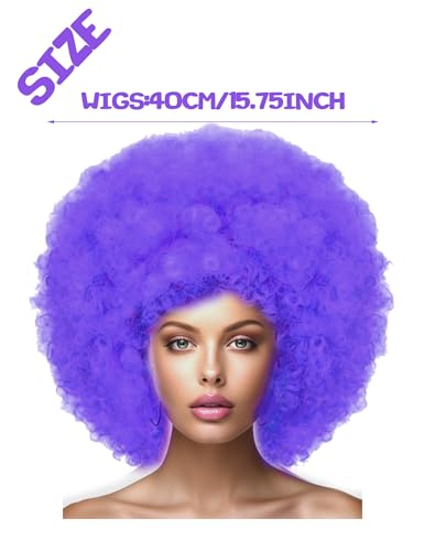 Image of LIULIUBTY Short Bob Hair Wigs Straight with Flat Bangs Synthetic Colorful Cosplay Daily Party Neon Wig for Women + Free Wig Cap 12 inch Natural As Real (Afro, Purple)