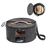 Ohiyoo Hat Box Hat Storage Box 16'' x 8'' Travel Hat Box Hat Boxes with Lids Round Hat Boxes for Wom