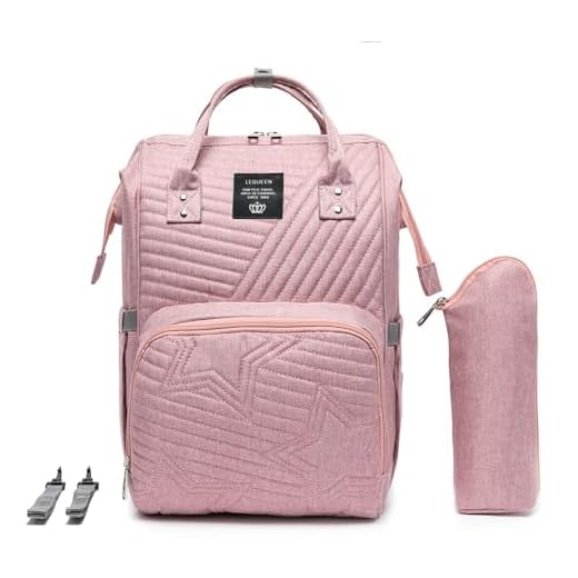 Mochila Bolsa Feminina Maternidade Bebê Mamãe Lequeen Porta Mamadeira Térmico
