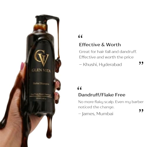 Image of Herbal Shampoo for Hair Fall & Dandruff Control | Concentrated Herbal Decoction with Reetha, Shikakai, Fenugreek & Amla + Pro-Vitamin B5 | 250ml