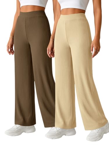 Image of Pinkmint Women High Waist Trousers,Soft & Comfortable Elastic Waist Closure Pants,Casual Wear for Daily & Travel Use (Available in Plus Size) (Combo of 2)