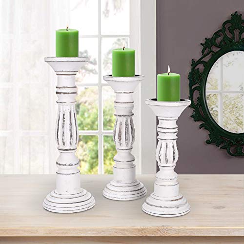Wooden-Candle-Holders-Set-of-3-Colour-Whitewash-Finish-Size-141210-Wood-Candalbras-Wooden-Candle-Holder-Unity-Candle-Holders-Rounded-Turned-Colums-Country-Style-Idle-Gift-for-Wedding Wooden Candle Holders Set of 3 Colour Whitewash Finish Size 141210 Wood Candalbras Wooden Candle Holder Unity Candle Holders Rounded Turned Colums Country Style Idle Gift for Wedding