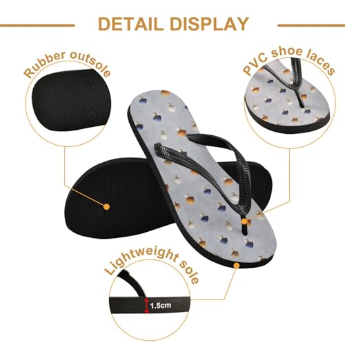 Flip Flop Sandals Small Mushroom Print for Women Men Beach Outdoor XS3