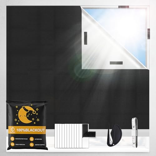 Store Occultant sans Perçage,Store Enrouleur Occultant sans Perçage,Store sans percage Installation Facile,Store occultant 100% Opaque Protection Thermique...