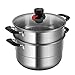 AYHa Vaporetti cucina multifunzione | Pot Stock | Kitchen Mestoli Pan | Con coperchio vetro temperato | lavastoviglie | Adatto a tutti i piani cottura anche ad induzione