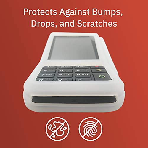 Verifone V400M Protective Carrying Case, Translucent Silicone Credit Card Terminal Sleeve3