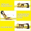 YAYODS 4 Pack Car Tie Down Straps for Trailers with J Hooks, 2 x 10' Heavy Duty Ratchet Straps with 2 x 36'' Axle Straps, 10,000lbs Break Strength Truck Strap for Car, Truck, UTV Transport, Yellow
