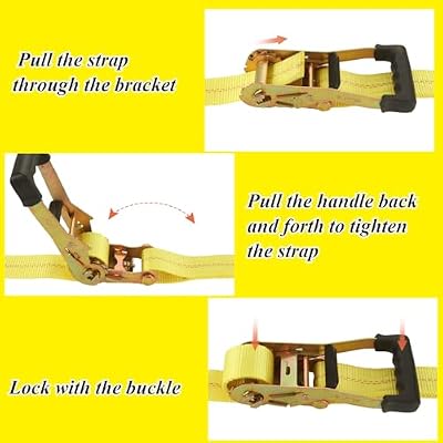 YAYODS 4 Pack Car Tie Down Straps for Trailers with J Hooks, 2 x 10' Heavy Duty Ratchet Straps with 2 x 36'' Axle Straps, 10,000lbs Break Strength Truck Strap for Car, Truck, UTV Transport, Yellow
