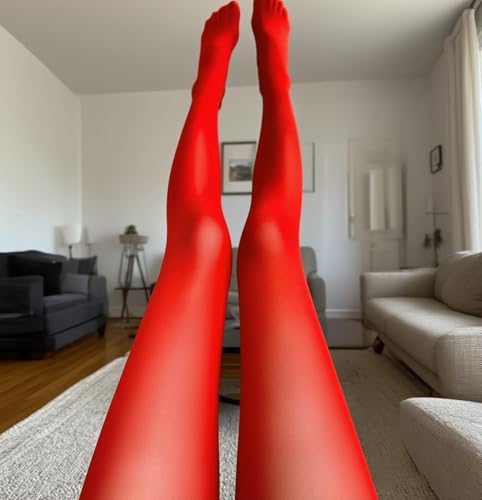 Image of VEBZIN Tights for Women Black Sheer 30D Tights High Waisted Stockings Pantyhose