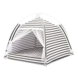 WHFCBJBW Cama para gatos de interior, cama para perros pequeños, casa de campaña desmontable de 15.7 pulgadas para cachorros, cama de tienda de campaña para gatitos, cojín extraíble