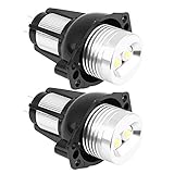 Kuuleyn Angel Eyes LED Light, 2 Stück 12 W LED Angel Eyes Halo Ring Marker Light für E90 E91 05-08 Autolampen
