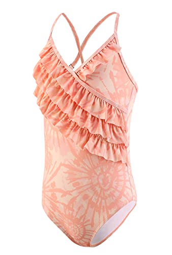 Image of Moon Tree Girls One Piece Swimsuits Ruffle Swimwear Beach Bathing Suit 2-14 Years