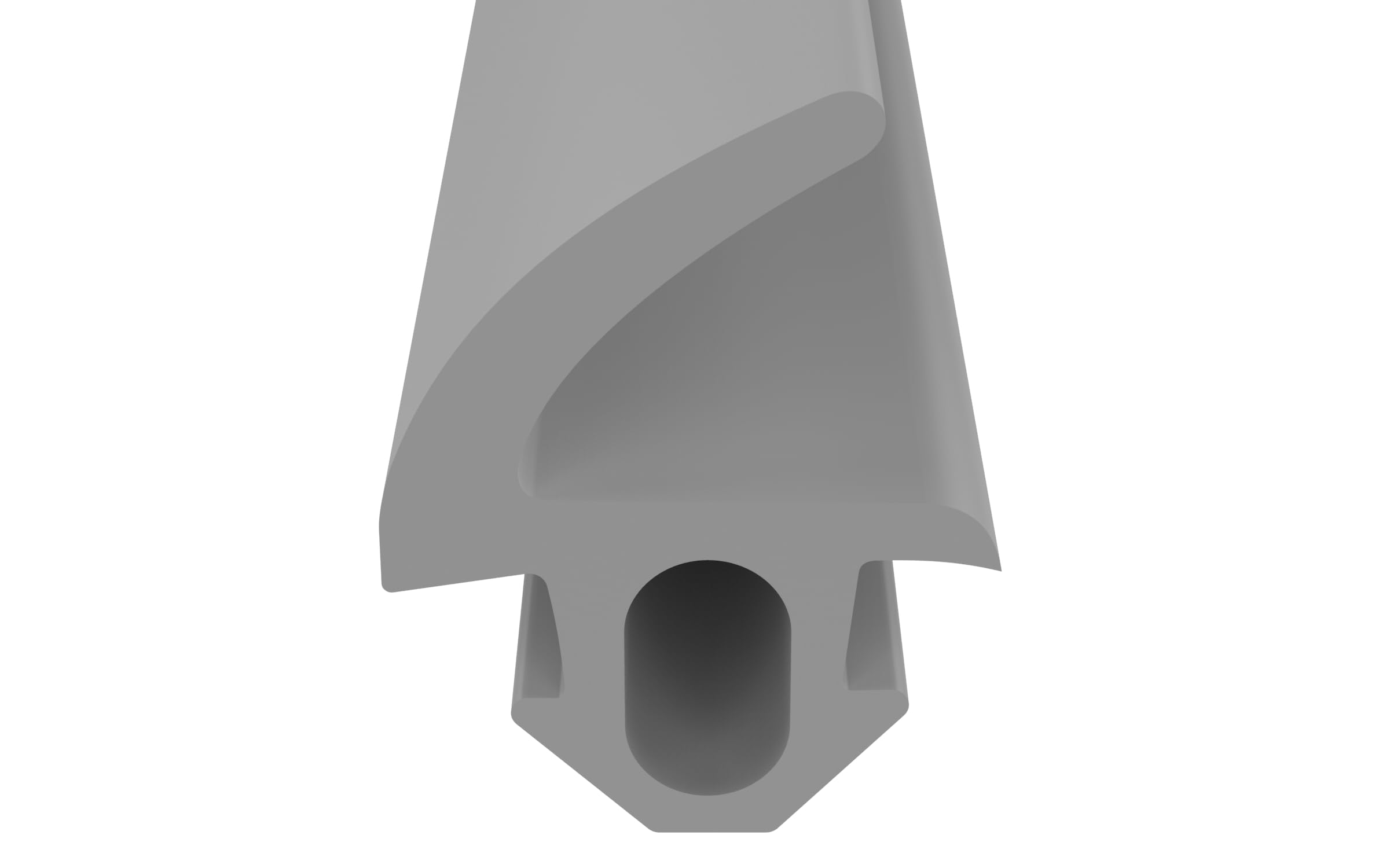 Guarnizione di arresto per sistema di finestre, guarnizione per vetri per esterni ed interni, finestra in plastica e alluminio, 5 m, colore: grigio