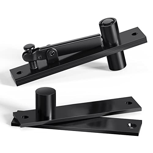 Theelves Door Hinge,Stainless Steel Hidden Door Hardware,360 Degree Rotation Pivot Hinges For Hidden Door Bookcase And Interior Doors-Black #TOP4
