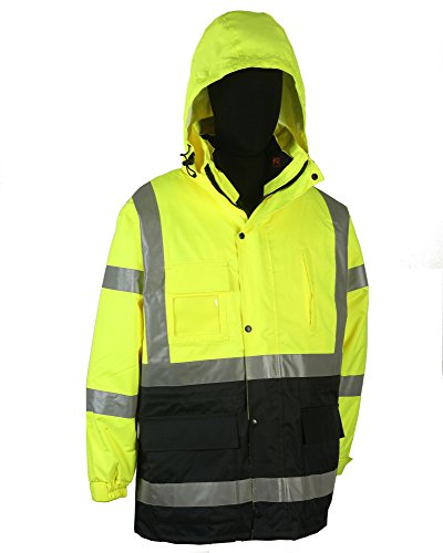 Safety Depot 360C-3 HI VIS PARKA SAFETY JACKET (3XL)