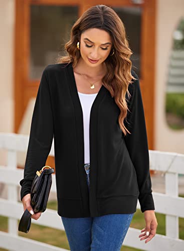 Womens Casual Lightweight Long Sleeve Cardigan Flowy Soft Open Front Knit Cardigan Sweaters3
