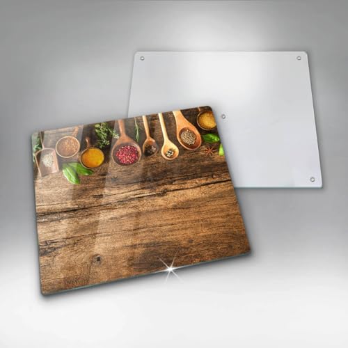 Planche à découper induction Wallfluent 60x52cm protection plaque cuisson verre résistante - 6