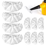 YUXIANLB 10 Stück Universelle Wiederverwendbare Dampfwischpads Dampfreiniger Zubehör für die Meisten Handdampfreiniger Dampfaufsätze Waschbare Tücher für die Reinigung von Boden Wänden und Kleidung