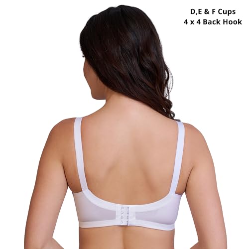 Image of TRYLO Riza Advancefit Women's Soft Padded Non-Wired Super Stretch Lycra Fabric High Round Neck Adjustable Broad Straps Everyday Wear Bra