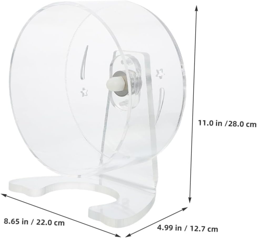 Silent Hamster Exercise Wheel with Stand 22cm Small Pet Activity Quiet Running Wheel for Gerbils Chinchillas and Small Animals