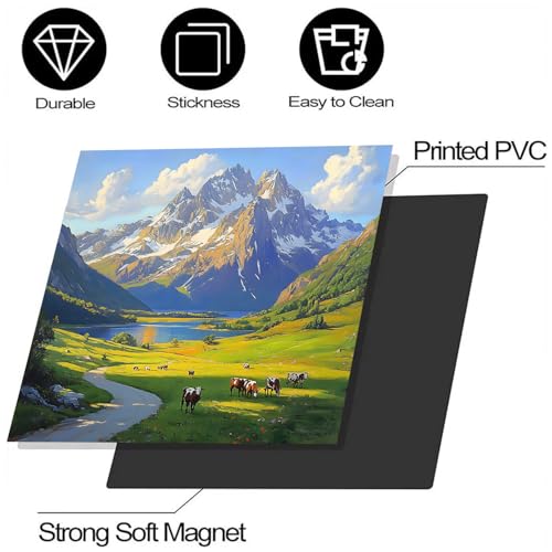 Image of BVBOX Dishwasher Magnet Cover 23 inchx26 inch, Reusable Magnetic Refrigerator Covers, Decorative Magnets Cover Fridge Door Skin Panel Stickers for Home Kitchen Appliance