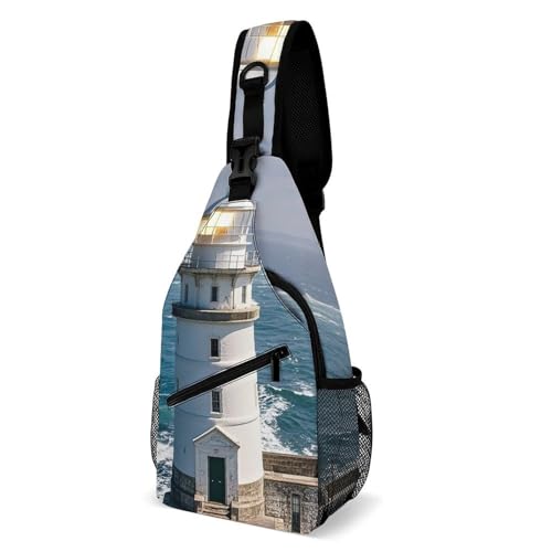 Mochila de hombro ligera para viajes de fin de semana Lighthouse Sandbeach en la playa