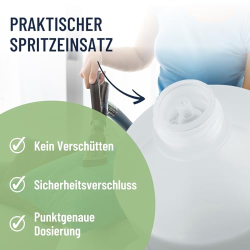 SCHLAUPUTZ® Waschsauger Teppichreiniger & Polsterreiniger Konzentrat – 1L Fleckenentferner Reinigungsmittel für Teppich, Sofa, Autositze – Anwendung im Nasssauger & Handreinigung – Ohne Bleichmittel