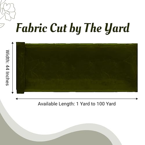 Image of MDS MDS Pack of 20 Yard Bridal Solid Sheer Organza Fabric Bolt for Wedding Dress ,Fashion, Crafts, Decorations Silky Shiny Organza 44aa‚¬- Olive Green