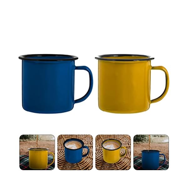 BESTonZON 2 Unids Camping Taza de Café Tazas Vino Tazas Pequeñas Pequeñas Tazas Vajas de Vajilla Camping Plano Taza de… - Imagen 3