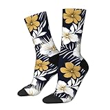 Calcetines Flores De Oro Calcetine Unisex Duraderos Calcetines Media Caña Para Adulto Running Senderismo 40Cm