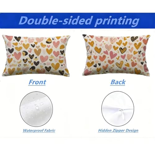 Funda de cojín lumbar exterior 40x60 fundas cojín de jardín rectangular impermeable 3