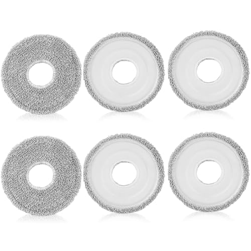 Mop Pads for Mova P10 Pro Ultra/V50 Ultra Complete/P50 Pro Ultra/P10 Ultra Robort Vacuum – 6 Pack Washable Microfiber Reusable Wet Mopping Pads for Efficient Floor Cleaning