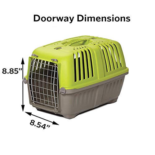 MidWest Homes for Pets Spree Travel Carrier – Hard-Sided Dog & Cat Carrier, Small Pet Travel Crate with Handle, Ventilated Design, Easy Assembly, 22-Inch, Green - Image 4