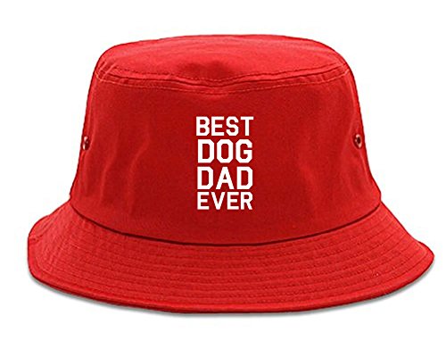 Best Dog Dad Ever Bucket Hat Red