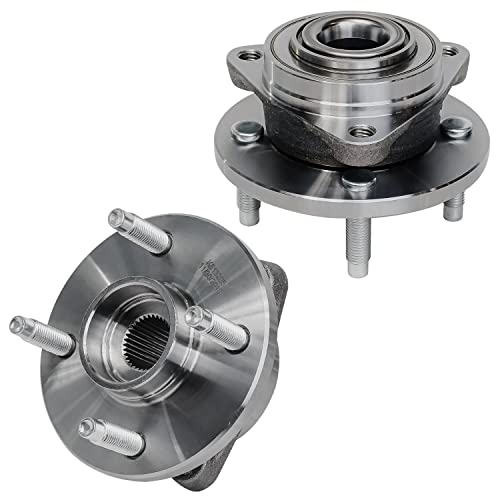 Detroit Axle - Front Wheel Bearing Hubs for 2005-2010 Chevy Cobalt, Saturn Ion Pontiac Pursuit G5, Replacement 2006 2007 2008 2009 Wheel Bearing and Hubs Assembly Set [4 Lugs Non-ABS]